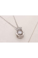 Collier tendance femme en argent 925 avec pendentif couronne - Ref 28953 - 05