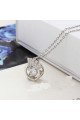 Collier tendance femme en argent 925 avec pendentif couronne - Ref 28953 - 06