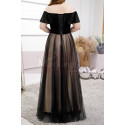 Two-Tone Tulle Skirt Designer Evening Gowns With Lacing Back - Ref L2233 - 02