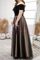 Two-Tone Tulle Skirt Designer Evening Gowns With Lacing Back - Ref L2233 - 03