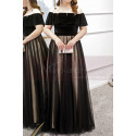 Two-Tone Tulle Skirt Designer Evening Gowns With Lacing Back - Ref L2233 - 06