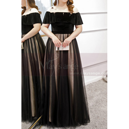Tenue De Soirée Avec Jupe Longue Bicolore Pour Grande Taille