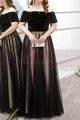 Two-Tone Tulle Skirt Designer Evening Gowns With Lacing Back - Ref L2233 - 06