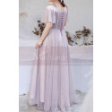 Tenue Habillée Pour Mariage Grande Taille En Tulle Vieux Rose - Ref L2235 - 02