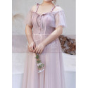 Tenue Habillée Pour Mariage Grande Taille En Tulle Vieux Rose - Ref L2235 - 03