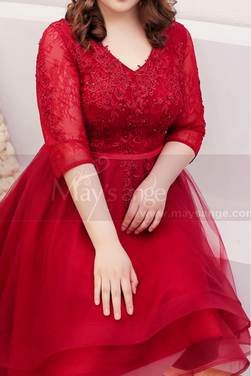 Robe De Soirée Asymétrique En Velours Brodé - Cocktail, Réveillon - Occasion Très Bon état