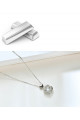 Collier pendentif double cœur entrelacé avec chaîne en argent - Ref 28707 - 07