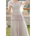 Soft Tulle Short Pink Evening Gowns For Women With Gray Lined - Ref C2053 - 03