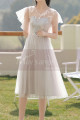 Soft Tulle Short Pink Evening Gowns For Women With Gray Lined - Ref C2053 - 04