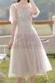Modest Evening Gown With Embroidered Top And Peter Pan Collar - Ref C2054 - 04