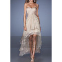 Gold Cocktail Dress Strapless Pleated bodice - Ref L182 - 02