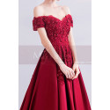 Robe longue rouge chic pour cérémonie avec jolie broderie - Ref L2360 - 03