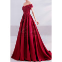 Robe longue rouge chic pour cérémonie avec jolie broderie - Ref L2360 - 07