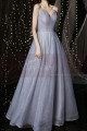 Elegant tulle ball gown with stylish top with feathers and dropped sleeves - Ref L2370 - 03