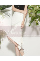 Classy white asymmetrical straight skirt - Ref ju105 - 05