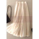 lovely long cream beige tulle skirt - Ref ju108 - 02