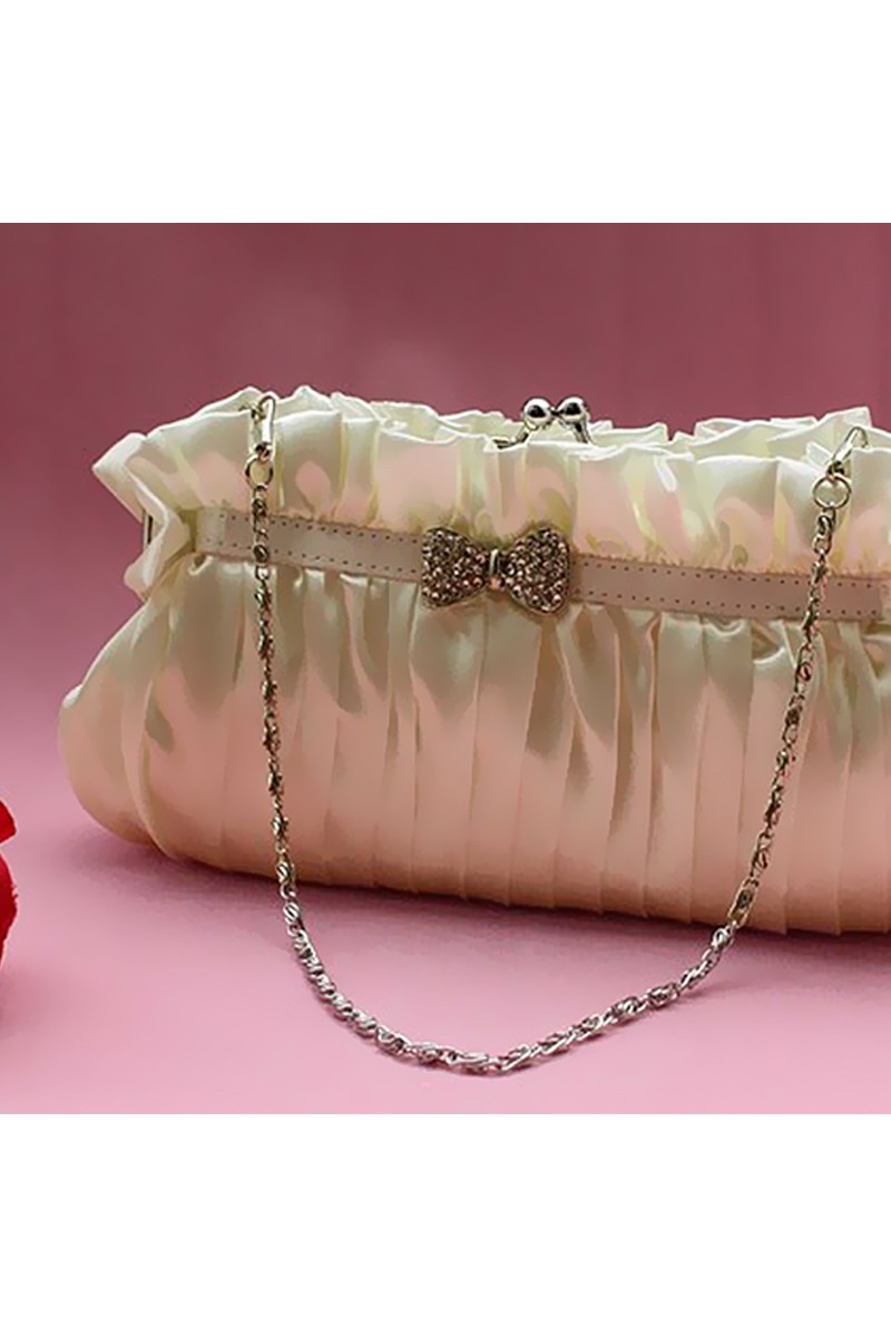 Beige clutch online sparkly butterfly - Ref SAC192 - 01