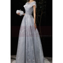 Very chic evening dress in soft tulle with embroidered top and charming lacing on the stylish back - Ref L2381 - 04