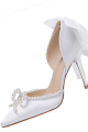 Chic white pump for wedding with pearls - Ref CH126 - 04