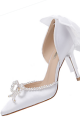 Escarpin chic blanc pour mariage avec perles - Ref CH126 - 04