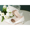 Chaussures à talons blanc très classes pour mariage - Ref CH128 - 02