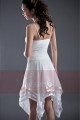 Robe de cocktail Charme et fluidité blanche - Ref C016 - 03