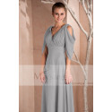 Long Sleeve Gray Formal Dress - Ref L257 - 03