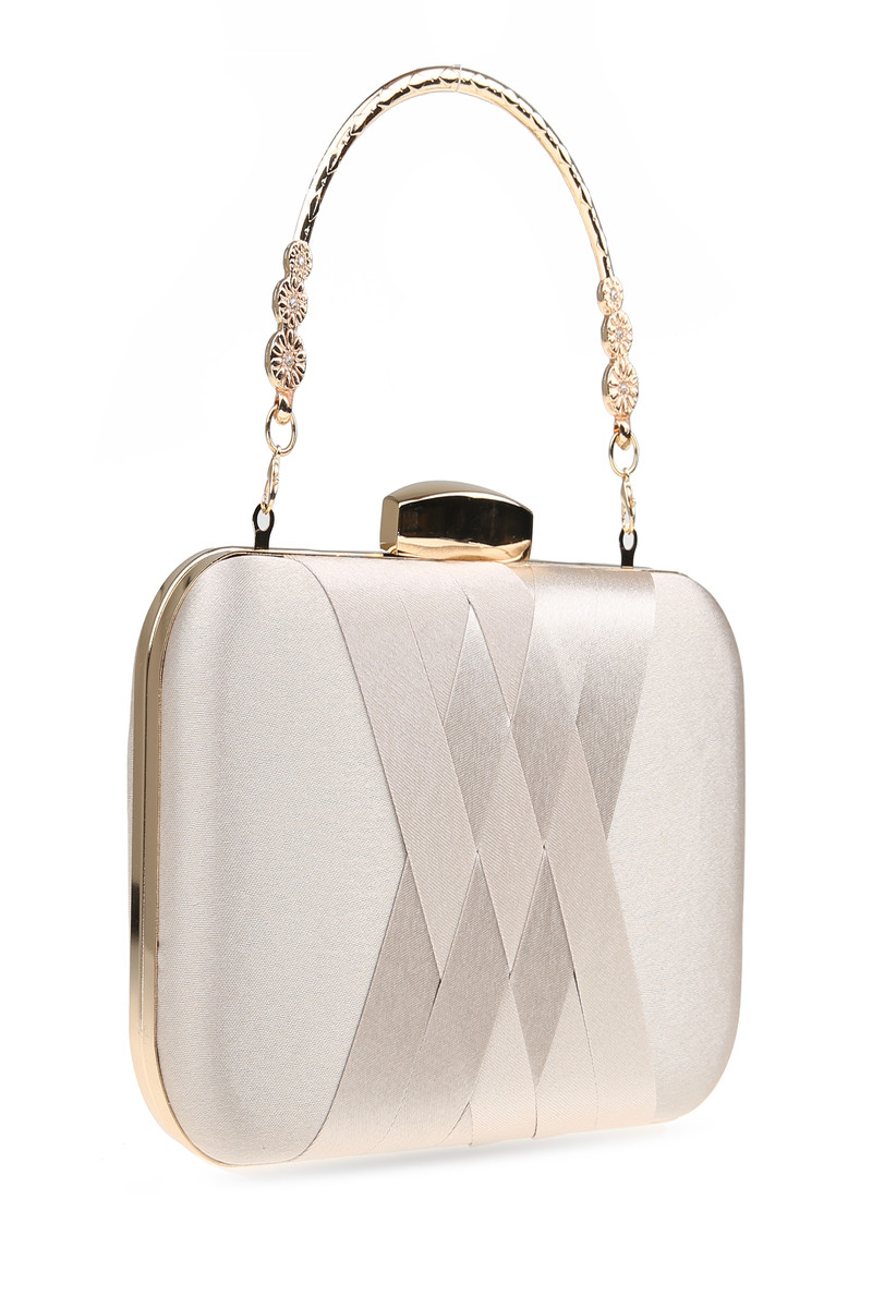 Pochette cuir tressée MABEL - Kaki - Femme - 35.90