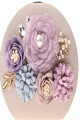 Pochette glamour pour mariage fleur 3D et chaîne argenté - Ref SAC1225 - 06