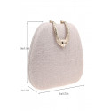 Pochette glamour avec chaîne argenté couleur vieux rose - Ref SAC1232 - 03