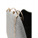 Pochette glamour avec chaîne argenté couleur gris - Ref SAC1234 - 04
