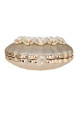 Sublime pochette dorée pour mariage ornée de perles et de fleurs - Ref SAC1238 - 03
