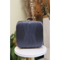 Pochette de soirée tressée rectangle couleur bleu - Ref SAC1245 - 04