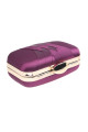 Pochette de soirée tressée rectangle couleur violet - Ref SAC1247 - 03