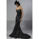 Lace wedding dress Paris with long train and transparent bustier - Ref M023 - 02