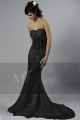 Lace wedding dress Paris with long train and transparent bustier - Ref M023 - 03