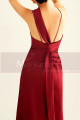 Long Red Split Evening Dress - Ref L2065 - 02