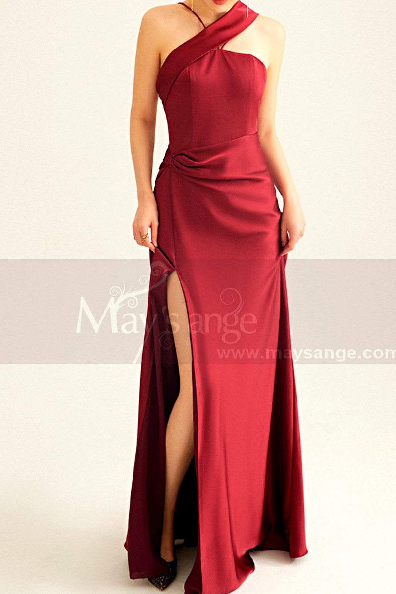 Robe de soirée Long Rouge Fendu - Ref L2065 - 01