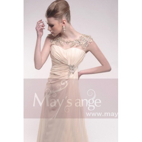 Evening dress, beige Brilliance