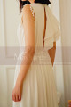 Robe de soirée blanche mousseline chic et glamour pour fête - Ref L2069 - 03