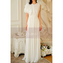 Chic and glamorous chiffon white evening dress for party - Ref L2069 - 04