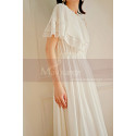 Robe de soirée blanche mousseline chic et glamour pour fête - Ref L2069 - 05