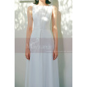 Simple and chic long white evening dress with V neckline at the back - Ref L2070 - 04