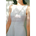 Simple and chic long white evening dress with V neckline at the back - Ref L2070 - 05
