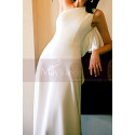 Long white cocktail dress with back design - Ref C2086 - 03