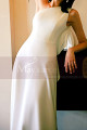 Robe de cocktail long blanche design au dos - Ref C2086 - 03