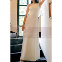 Robe de cocktail long blanche design au dos - Ref C2086 - 04