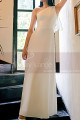 Long white cocktail dress with back design - Ref C2086 - 04