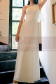 Robe de cocktail long blanche design au dos - Ref C2086 - 04