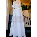 Robe de cocktail long blanche design au dos - Ref C2086 - 05